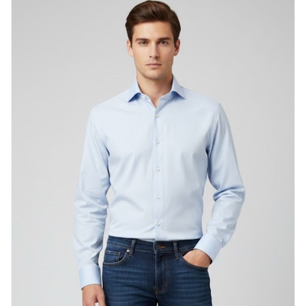 J.Crew Destination Light Blue Tailored Dress Shirt‎ Men’s Size 15/33